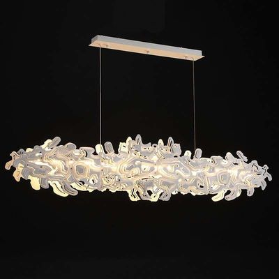 O candelabro moderno do pendente da mesa de jantar do cromo ilumina o tamanho feito sob encomenda inoxidável