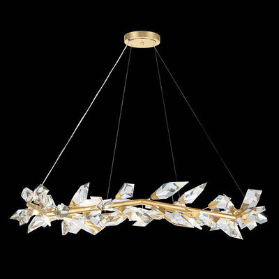 A água do ouro do brilho alto deixa cair Crystal Chandelier Ceiling Light Dimmable