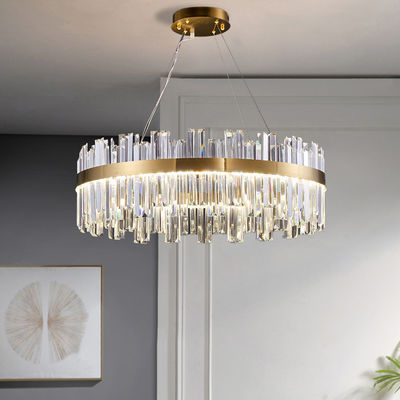 Placa Tricolor do teto do metal de Crystal Ceiling Light Fixture With do candelabro da forma redonda