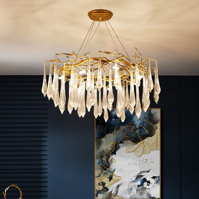 O pendente da parte alta do candelabro da gota de água ilumina AC220V 5m2 -35m2