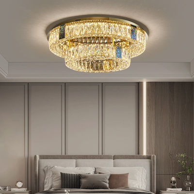Grande hotel nivelado redondo Multilayer de Crystal Chandelier Dimmable For Home da montagem