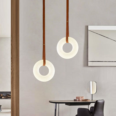Escada de mármore natural puro Lâmpadas de pendente modernas Instalação 3000K A 6000K