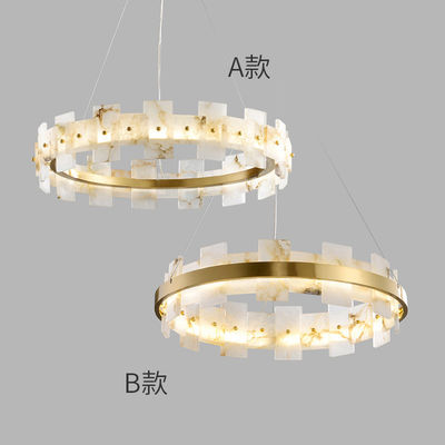 H65 Latão Alta Dureza Efeito de Mármore Ceiling Light Lâmpadas de Pendente Modernas 15m2 A 25m2