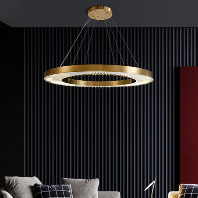 Diodo emissor de luz de bronze escovado Ring Chandelier moderno 110V do anel de Dimmable três a 240V