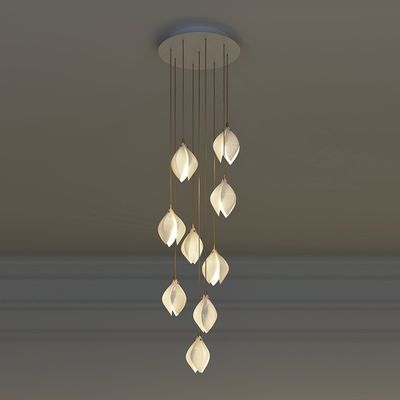 Luz cerâmica 85V do pendente da flor do multi tamanho da luz de teto do pendente da pétala G9 a 265V