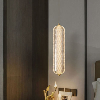 Lâmpada acrílica moderna Tricolor personalizada Diamond Shaped Lampshade do teto do candelabro do diodo emissor de luz