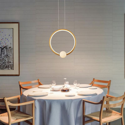 Luzes modernas simples de pouco peso 19W 25w do círculo do pendente do diodo emissor de luz de Ring Chandelier da ilha de cozinha
