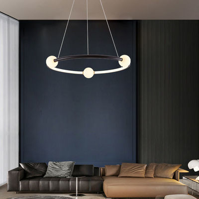 A pintura simples nórdica do ouro esfrega o ODM moderno AC110V da luz do pendente do candelabro do anel