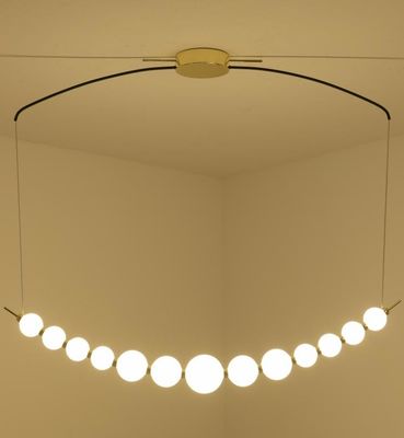 Lâmpadas de vidro linear 32W 3000K Luz quente Bola de vidro branca Luz de vidro personalizada