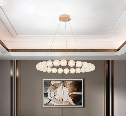 Tricolor Anel Acrílico LED Modern Pendant Light Pushbutton Switch 10 A 30m2