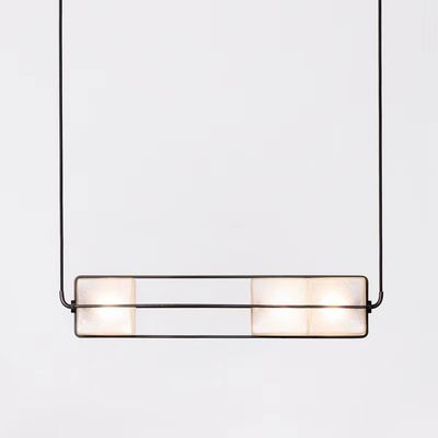 Crystal Sand White LED Ceiling Lights 24W 48W 72W Bar Café Custom Pendant Light