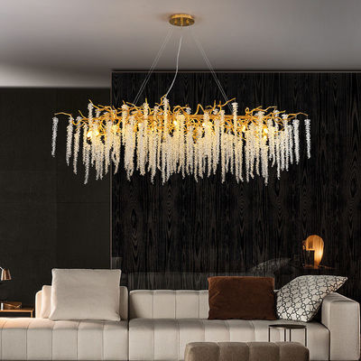 Economia moderna de Crystal Grand Hospitality Chandeliers Energy do candelabro da entrada G9