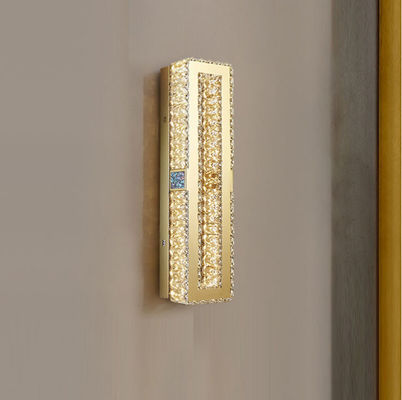 Polonês contemporâneo inoxidável de Crystal Wall Sconce Lighting Electroplating do ouro