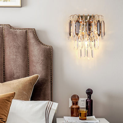 candelabros de parede contemporâneos K9 Crystal Led Wall Lights da parede de vidro de 22*28cm