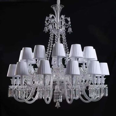 Espelho inoxidável do ODM de K9 Crystal Candle Chandelier Pendant Light que corta o efeito