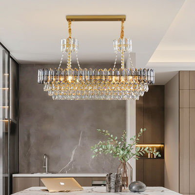 Luzes do candelabro do pendente do diodo emissor de luz com metal/vidro/Crystal Shade For Home Decoration