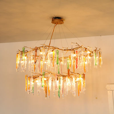 Luzes de teto luxuosas do metal da garantia de 2 anos para o candelabro da parte alta na sala de visitas