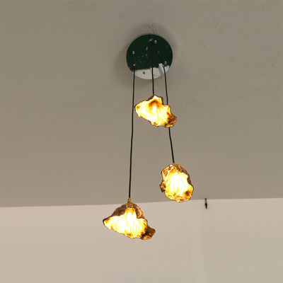 Candelabro de Lotus Leaf Chandelier Creative Indoor do cobre de Dewaxed