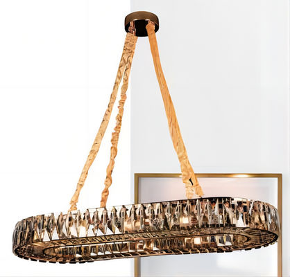 Economia feita sob encomenda de Smokey Gray Modern Crystal Chandelier Energy