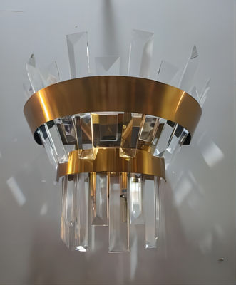 3000K - metal Crystal Wall Lamp Interior Decoration do ouro de 6000K W8053