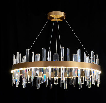 Placa do teto do metal de Crystal Ceiling Light Fixture With do candelabro da forma redonda