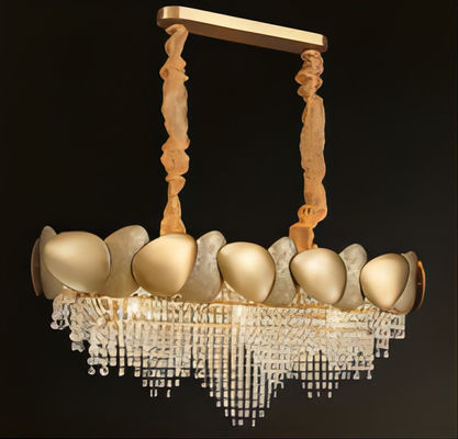 Grande quarto da sala de Crystal Chandelier For Foyer Living do círculo