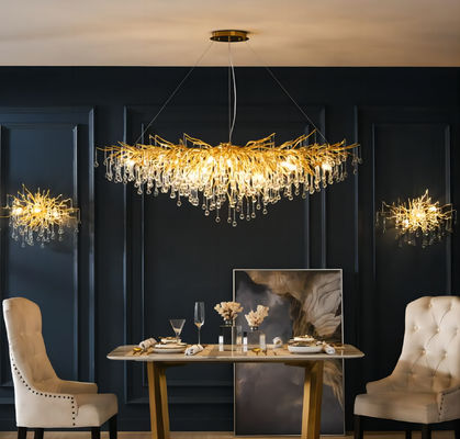 Luz moderna do pendente de G9 95lm/W Crystal Chandelier Glass Water Drop