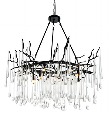 candelabro moderno de 3000K 4000K 6500K Crystal Chandelier Clear Glass Drop