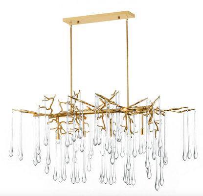 80 candelabro moderno da gota do CRI Crystal Chandelier Square Clear Glass