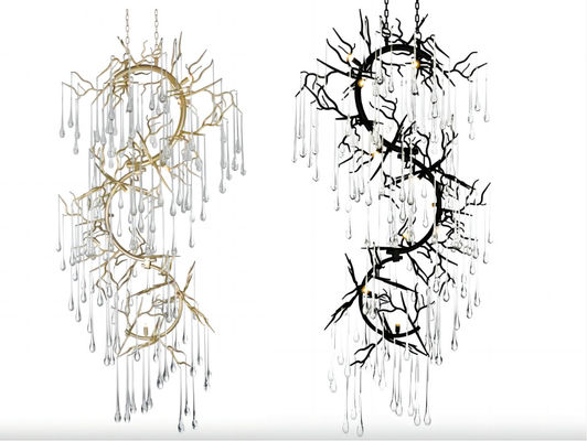 K9 Cristais de vidro transparente extra grandes candelabros candelabros de cristal moderno G9 * 12