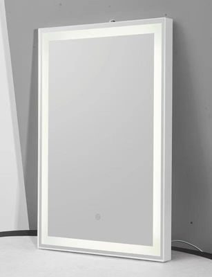 Quadro plástico do ABS da luz do espelho do banheiro do diodo emissor de luz do quadrado e do círculo