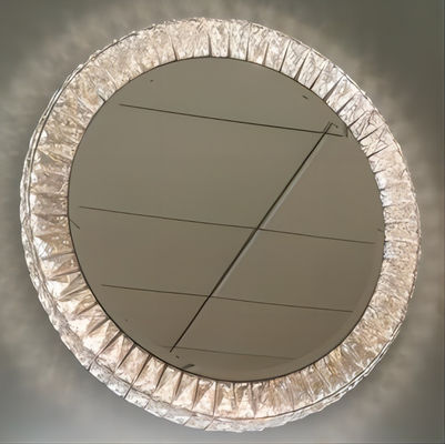 Espelho de aço inoxidável do diodo emissor de luz Crystal Effect Mirror Crystal Vanity com luzes