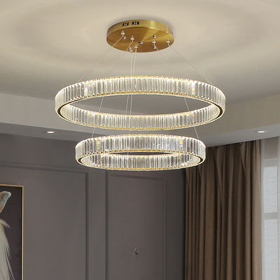 Cor de cromo Customizado Pendente teto Luz de entrada Lustreira de vários tamanhos
