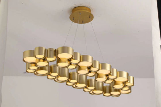 LED acrílico ouro resina candelabro criativo Csutom Color 3000 - 6000K