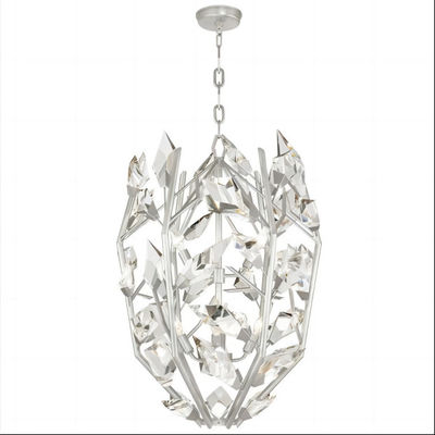 Criativo Prateado Moderno Cristal Lustreiro 3000K 4000K 6500K