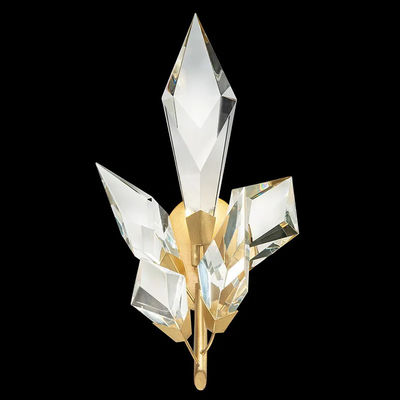 Sconce de parede de cristal moderno criativo com sombra de vidro transparente D160 * H270