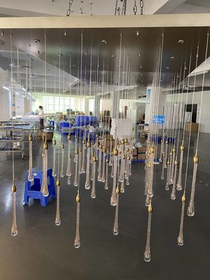 Nordic Duplex Building Light Luxury Crystal Creative Water Drop Chandelier (Luz de edifício duplex nórdico)