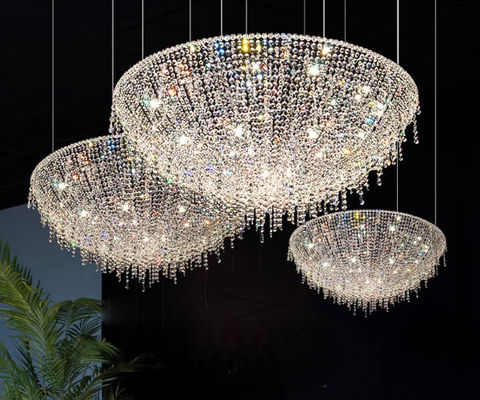Estilo italiano egípcio Luz luxuosa Cristal Lustreiro Sala de estar High End Villa Hotel Restaurante Pengdant Luz