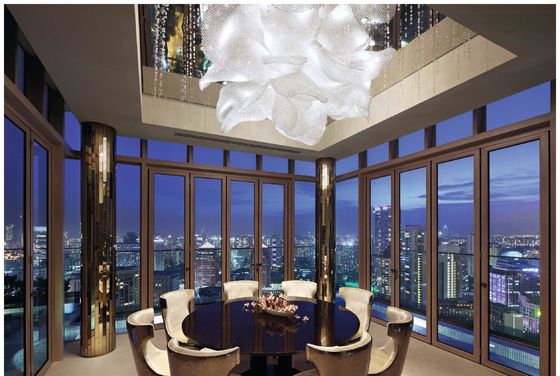 Luxo personalizado K9 cristal granito grande cristal candelabro iluminação villas de luxo, high-end clubes