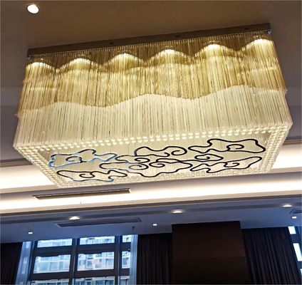 LED estilo chinês Xiangyun Design Custom Cristal de alto teto Lustres
