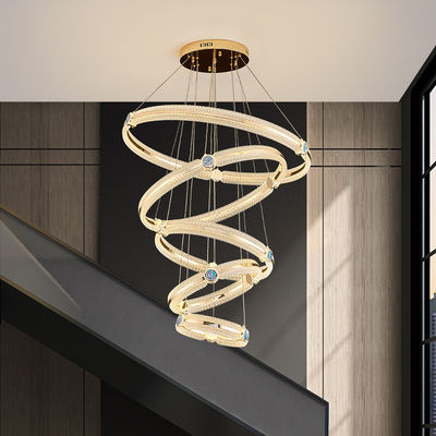 Lâmpada acrílica romântica anel moderno candelabro personalizado suave e não brilhante