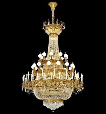 Iluminação de candelabro comercial de latão de alta qualidade Fonte de luz E14