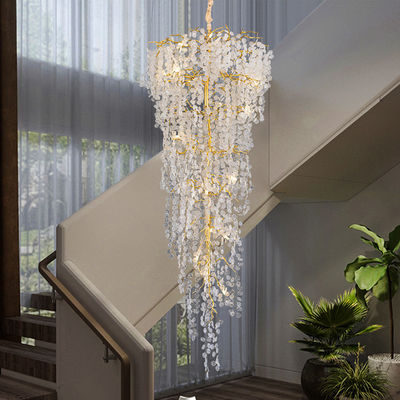 Grandes enormes enormes lâmpadas de pendente personalizadas 9500lm pré-fabricadas Villa luxuosa lâmpadas de teto