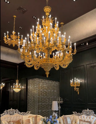 Hotéis de luxo Golden Extra Large Lustreiros para tetos altos
