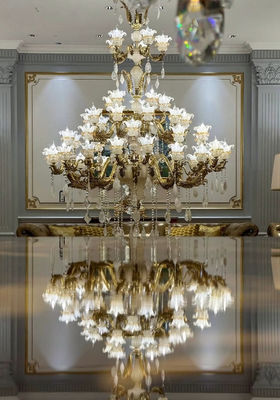 Candelabro de flores de alta qualidade para grande foyer sala de jantar espaço comercial de alta qualidade