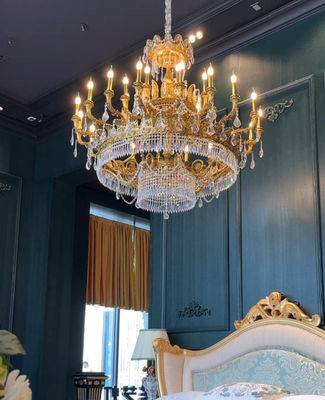 Cortes Europeias de luxo luxuosa velas de cristal candelabro iluminação deslumbrante