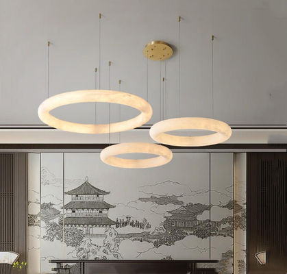 Melhor preço Dinamarca Sala de estar minimalista moderna e criativa Hotel Villa Decoração Ronda Lâmpada de teto de pingente de mármore