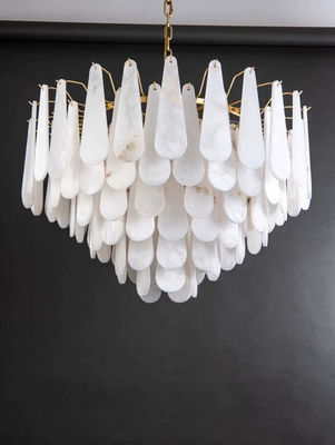 Lâmpada de candelabro de alabastro minimalista de sala de estar