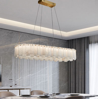 Lâmpada de luxo de bronze de bronze com marmore para sala de jantar