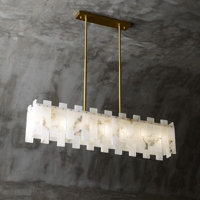 Sala de Jantar Moderna Iluminação de Pendente Moderna Luzes LED Vênus Alabastro Lâmpadas Lineares